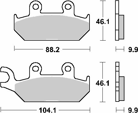 650HF SBS brakepads ceramic