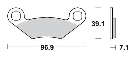 642ATS SBS brakepads sintered atv