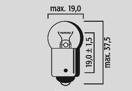 FLOSSER round 12v 15w bulbs (pack of 10)