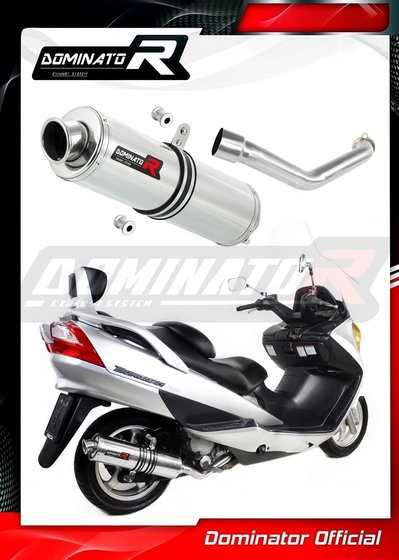 SU048DST-S Dominator exhaust silencer round