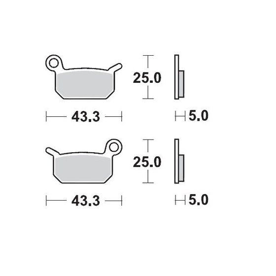 MOTO-MASTER sintered metal racing brake pads