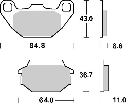 154HF SBS brakepads ceramic (749hf)