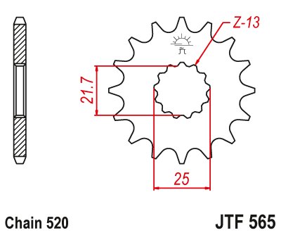 56515JT JT Sprockets front sprocket 15tooth pitch 520 jtf56515