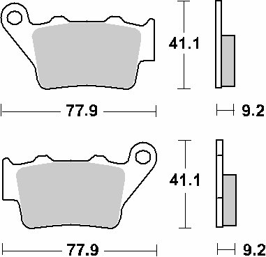 675CS SBS  sbs brakepads carbon silver