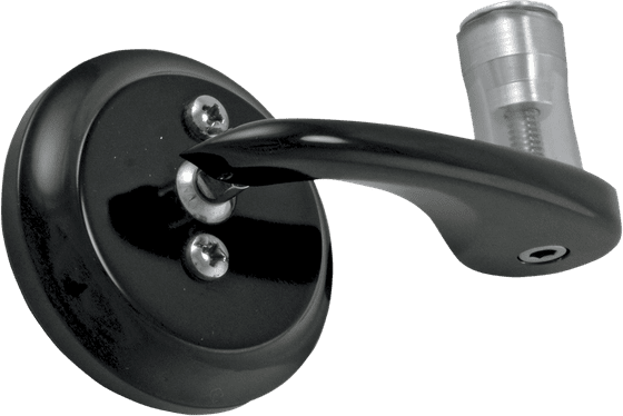 TODD'S CYCLE black bar end shooter mirror - left side