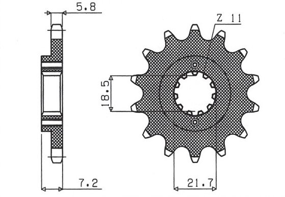 SUN36113 SUNSTAR SPROCKETS front sprocket