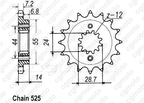 KH014 REGINA 137 zre 124 replacement chain kit with sprockets