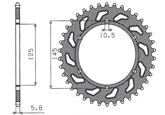 SUN1-3541-46 SUNSTAR SPROCKETS rear sprocket