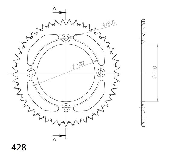 72200AO49 Supersprox supersprox alu rear sprocket ktm 85sx / husqv. 85tc orange 49