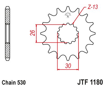 JTF1180 JT Sprockets steel front sprocket