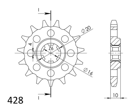 22205-15 Supersprox supersprox / jt front sprocket 410.15