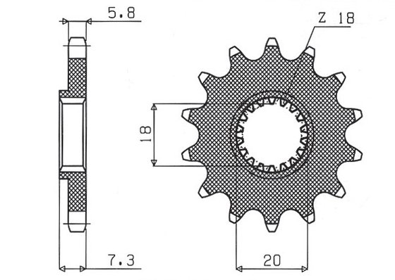 SUN32213 SUNSTAR SPROCKETS front sprocket