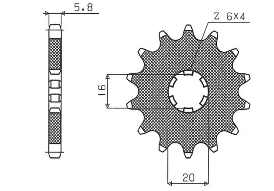 SUN10414 SUNSTAR SPROCKETS front sprocket