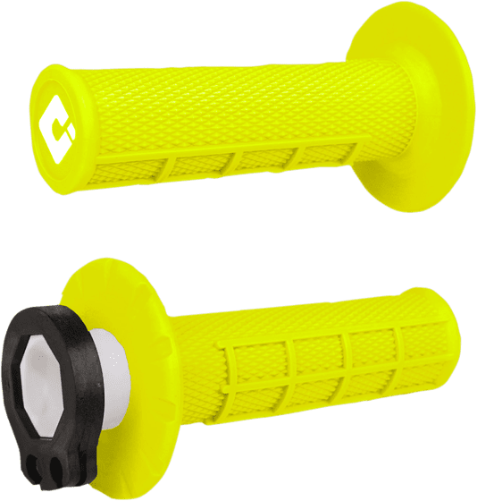 ODI waffle half-grip in flo yellow