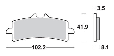 841HS SBS brakepads sintered