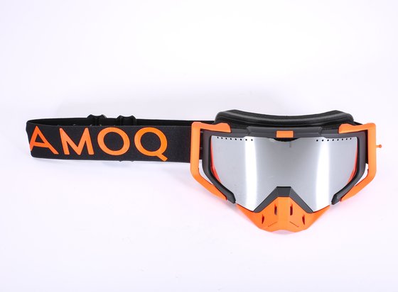 AMOQ amoq aster snow goggles black-orange silver mirror