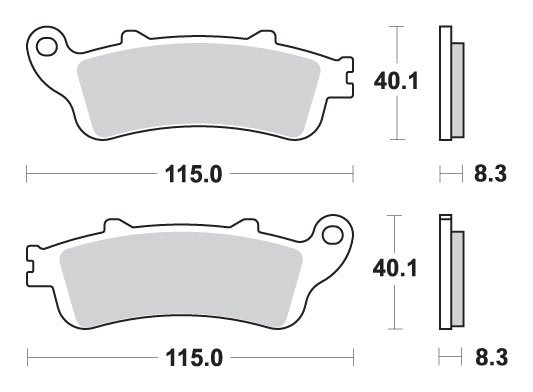 736LS SBS brakepads sintered rear