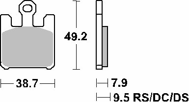 788HS SBS brakepads sintered