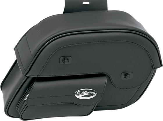 SADDLEMEN universal textile saddlebag with pouch and slant design