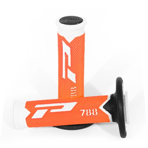 PRO GRIP triple density offroad grips 788 - white/fluo orange/black