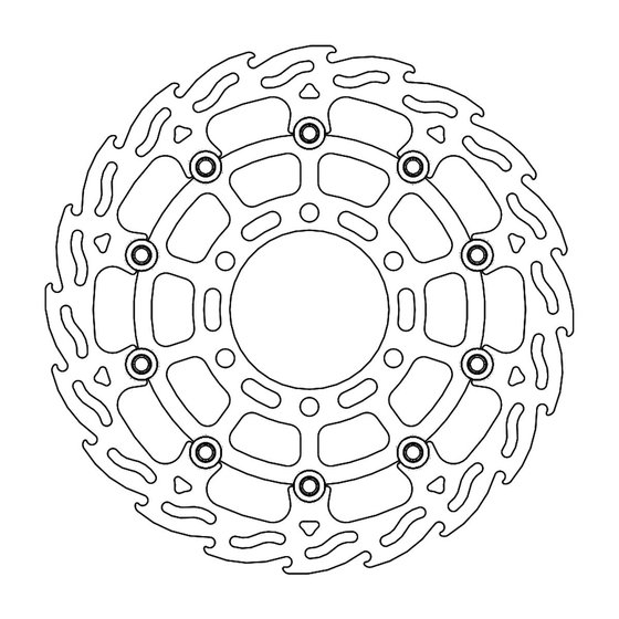 112346 MOTO-MASTER street front left brake disk flame floating for optimal cooling and resistance