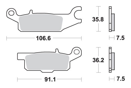 850SI SBS brakepads sintered offroad