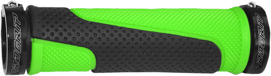 PRO GRIP lock on double density grips - fluorescent green/black