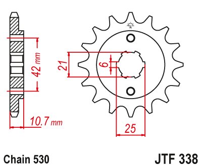 JTF338 JT Sprockets steel front sprocket