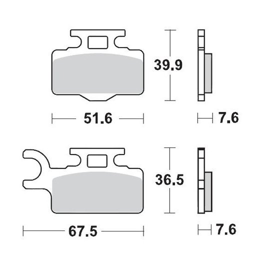 235-094112 MOTO-MASTER moto-master brakepads kawasaki kx 65