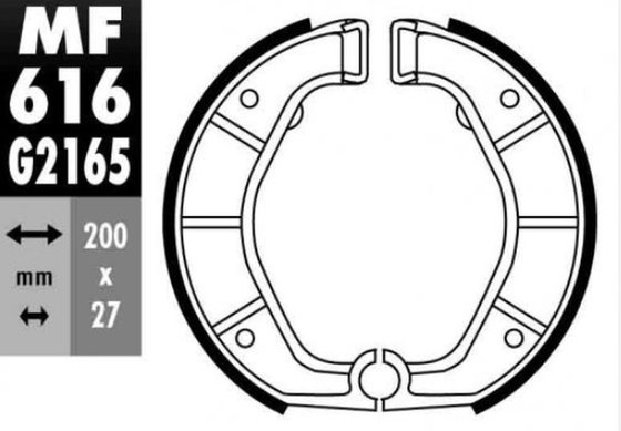 MF616G2165 GALFER rear brake shoes