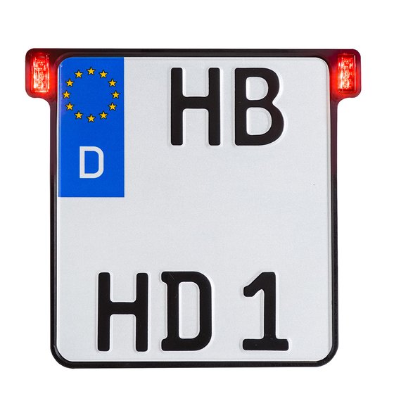 HEINZ BIKES all-inn 2.0 black license plate holder with brake and rear light