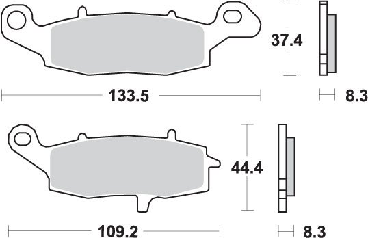 705HS SBS brakepads sintered