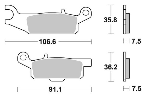 849SI SBS brakepads sintered offroad