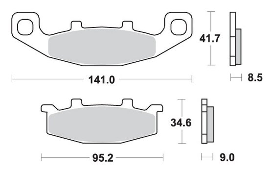 597HS SBS brakepads sintered