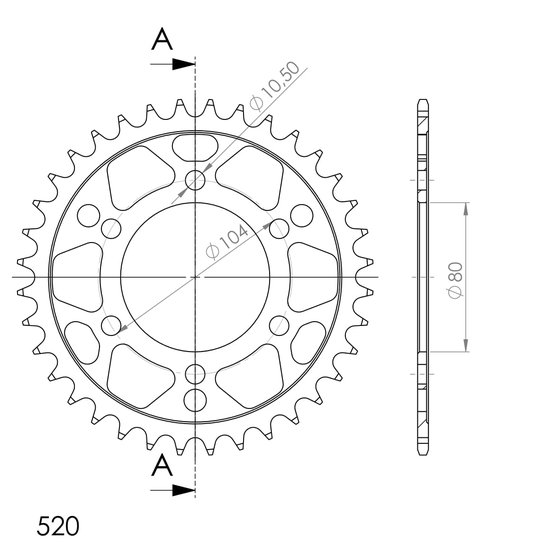 92404-36 Supersprox supersprox / jt rear sprocket 1478.36