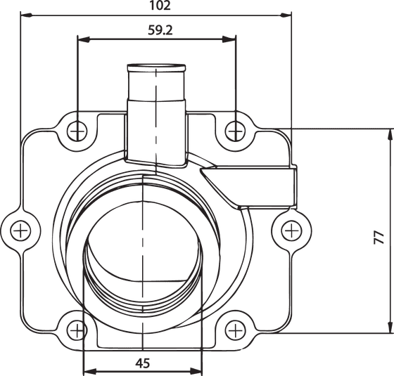 301732 KIMPEX carb flange