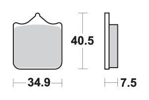 762HS SBS brakepads sintered