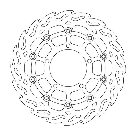 112050 MOTO-MASTER street front left brake disk flame floating for optimal cooling and resistance