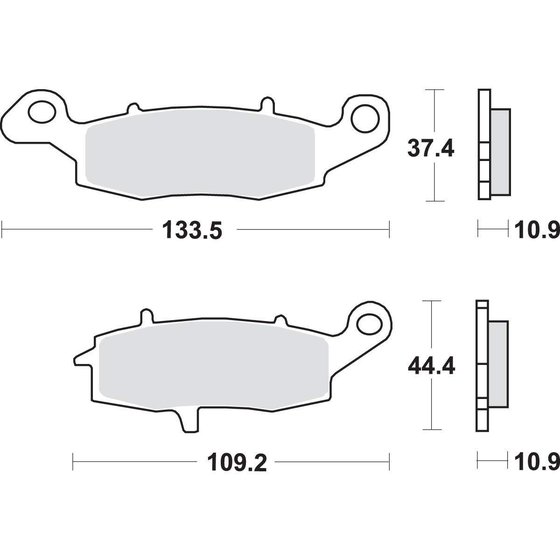 886LS SBS brakepads sintered rear