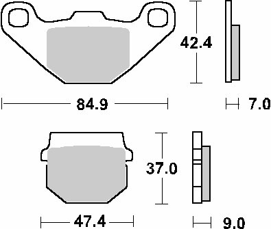 544SI SBS brakepads sintered offroad