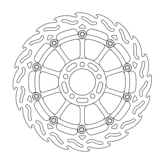 113024 MOTO-MASTER street front right brake disk flame floating for optimal cooling and resistance