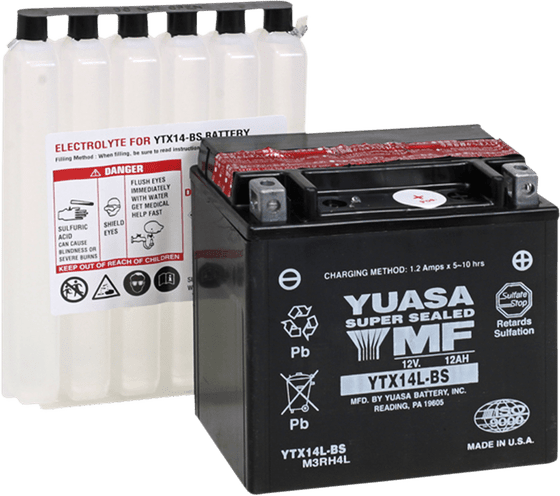 1088399 YUASA ytx14l-bs din51214 12v/12ah agm-battery 150x87x145mm