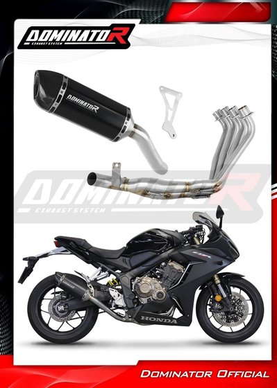 HO106DFBL-S Dominator full exhaust system silencer hp1 black