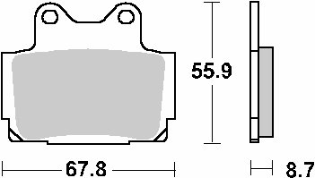 570HS SBS brakepads sintered