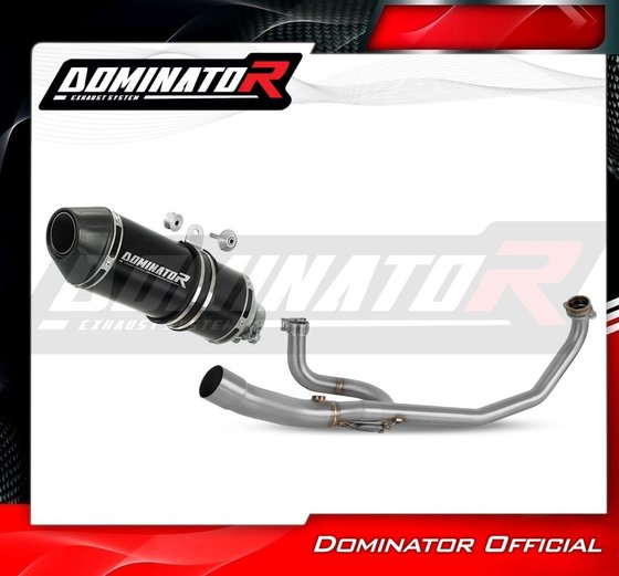 HO115DFBL Dominator full exhaust system collector silencer hp3 black + db killer