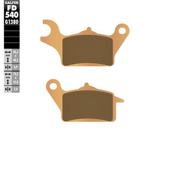 FD540G1380 GALFER scooter sintered brake pad