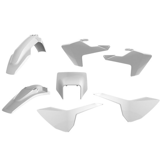 90894 POLISPORT offroad bike bodykit in white for te/fe 17-19