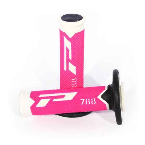 PRO GRIP triple density offroad grips 788 - white/fluo pink/black