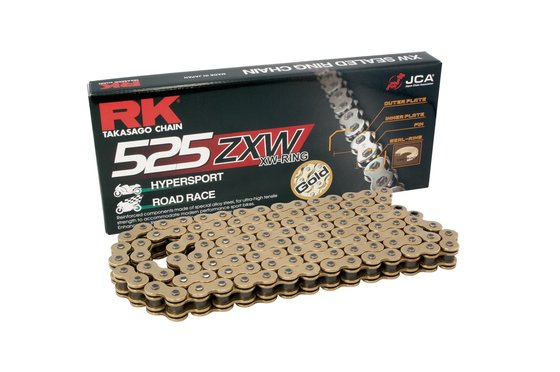 RK chain 525xw-ring gold/black 120r