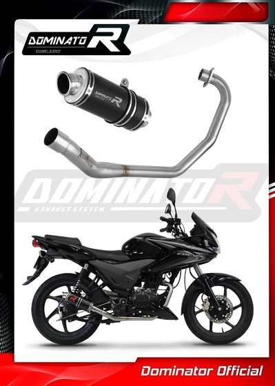 HO108DCBL-S Dominator full exhaust system silencer gp1 black